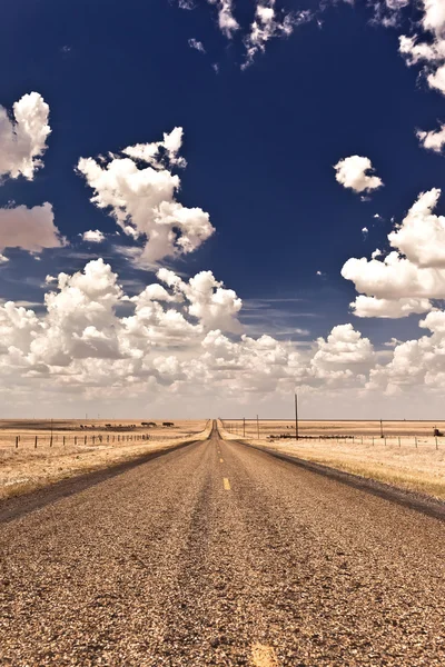 Estrada do país em Texas — Fotografia de Stock