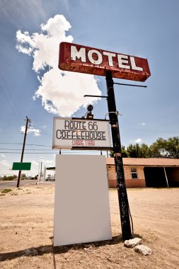 Old motel sign clipart