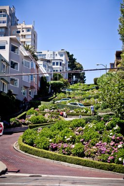 Lombard Street in San Francisco clipart