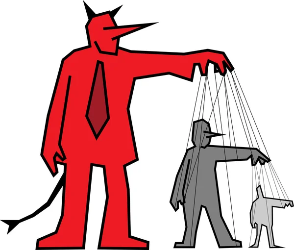 Diabo controlar outros —  Vetores de Stock