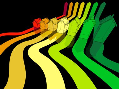 Seven houses clipart