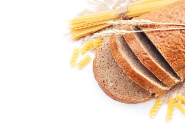 taze ekmek buğday yükselmesi ve makarna ile