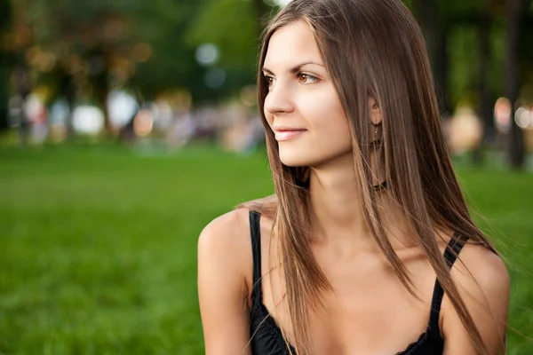 stock image Portrait of a beautiful young smiling woman