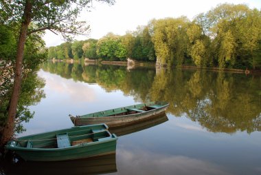 Boats at the Loiret clipart