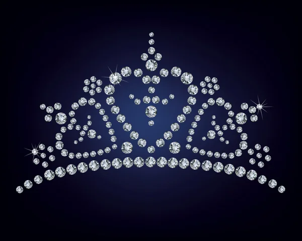 Diamond tiara — Stock Vector