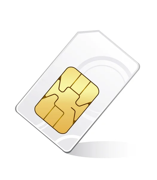 Sim card isolated on white — Stock Vector