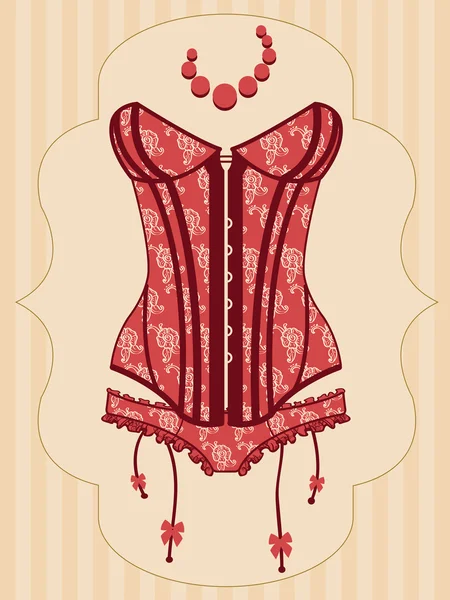 Sexy vintage corset — Stock Vector