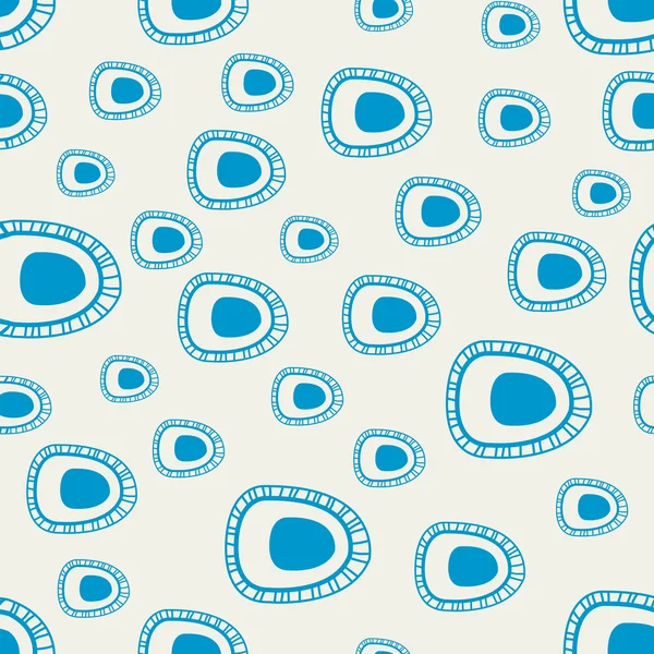 Seamless retro pattern with circles and dots, vector illustration — Stock Vector