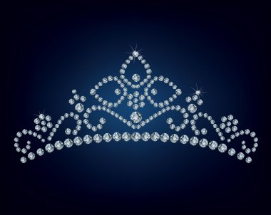 Diamond tiara - vector illustration clipart