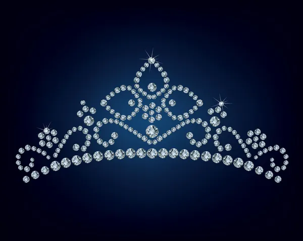 Diament tiara - ilustracja wektorowa — Wektor stockowy