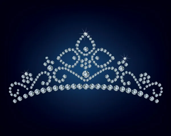 Diamond tiara - vector illustration — Stock Vector
