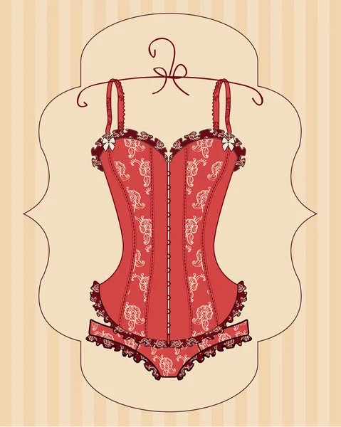 Vintage corset — Stock Vector