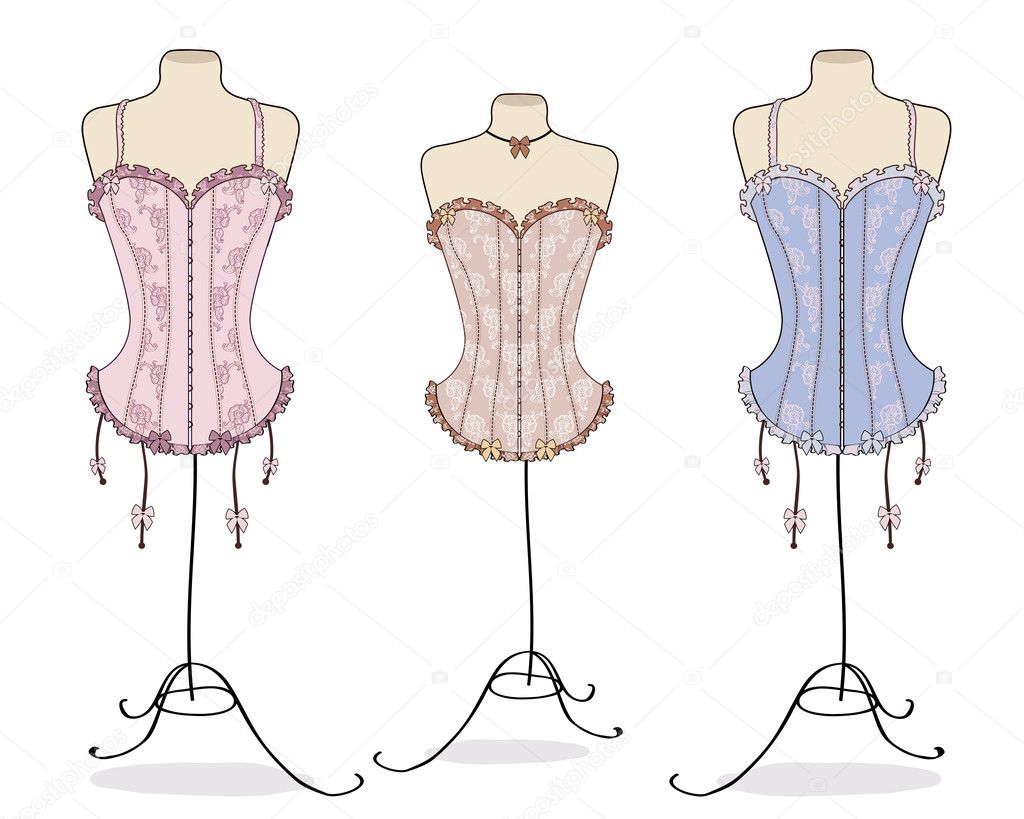 Variety of sexy vintage corsets