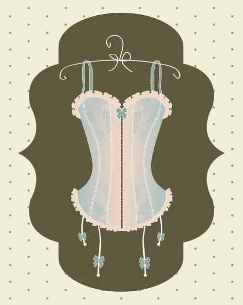 Vintage corset — Stock Vector