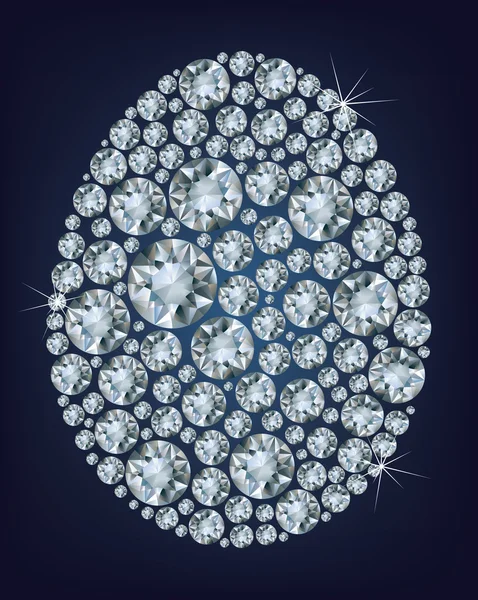 Diamant påskägg — Stock vektor