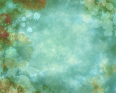 Watercolor background with many flowers clipart