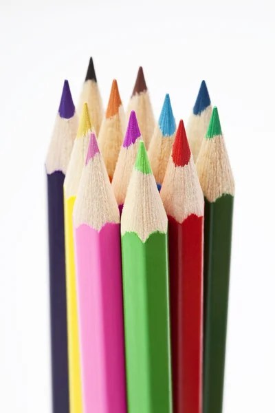 stock image colored crayons