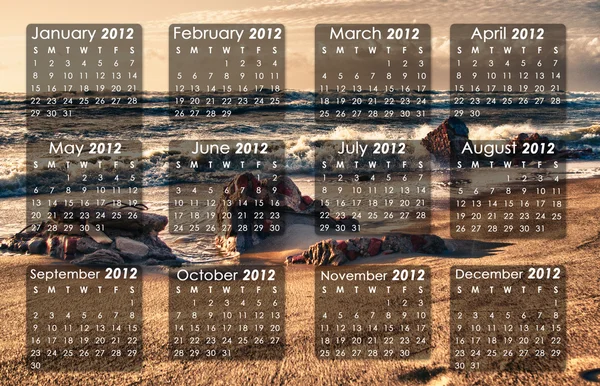 Kalendář pro rok 2012 — Stock fotografie