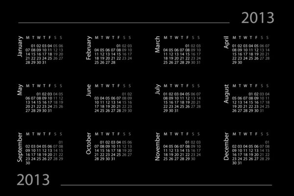 2013 year calendar