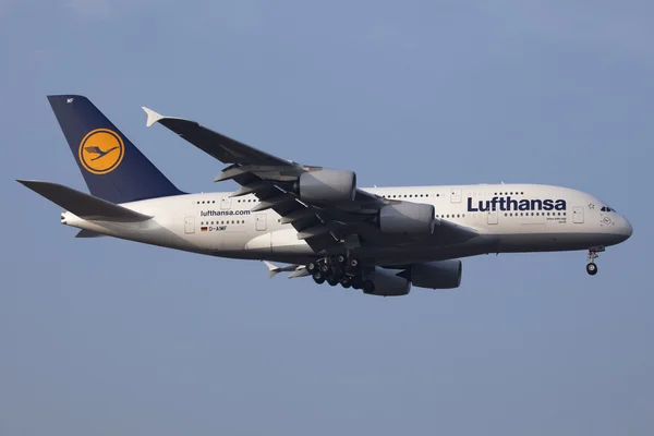 Lufthansa Airbusa a380 — Zdjęcie stockowe