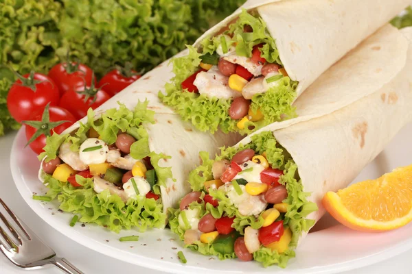 stock image Chicken Wrap Sandwiches