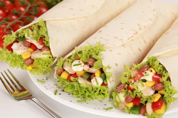 stock image Chicken Wrap Sandwiches