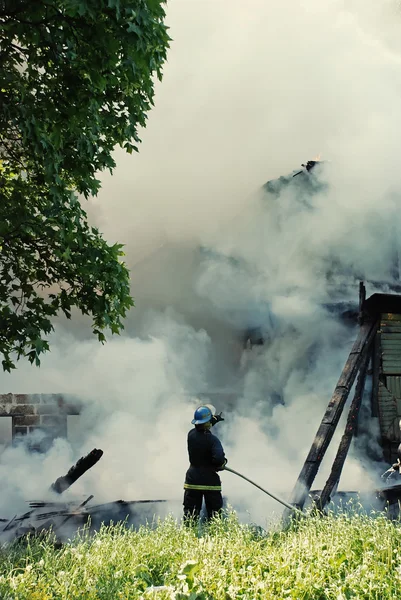 stock image Fireman at work