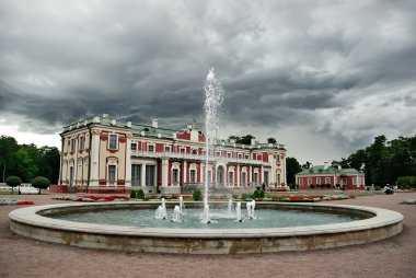 Dramatic view of Kadriorg palace clipart