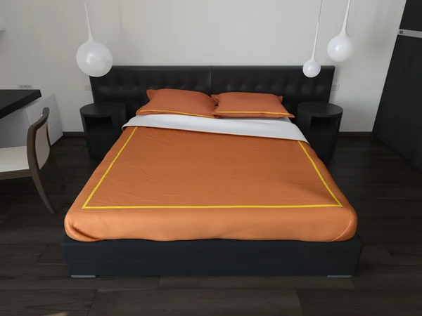 インテリア ベッド 1 台 — ストック写真