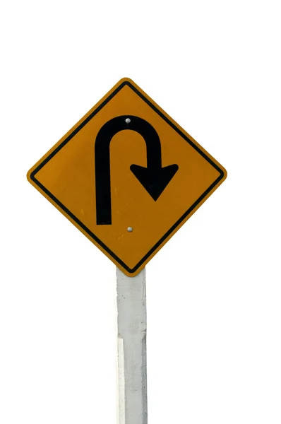 A U-turn sign — Stock Photo, Image