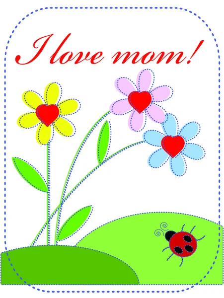 Κάρτα για την ημέρα μαμά — Διανυσματικό Αρχείο