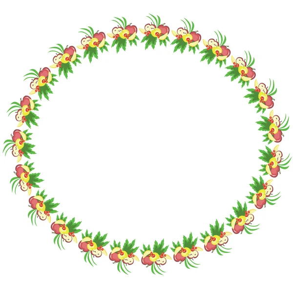 Cadre avec fruits — Image vectorielle