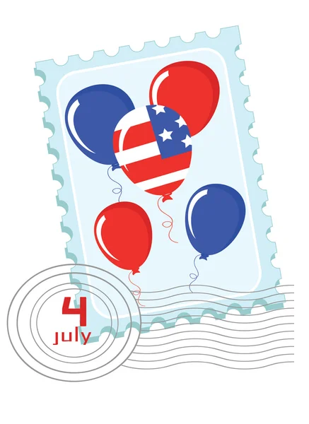 Unabhängigkeitstag, Briefmarke — Stockfoto