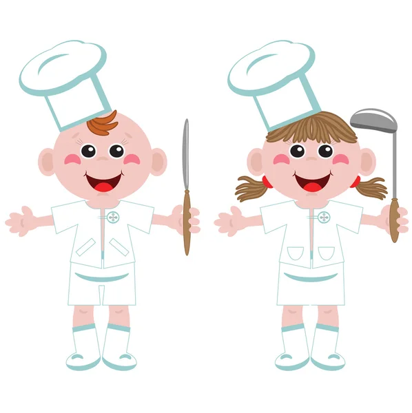 Kinder und Jobs - Kochen — Stockfoto
