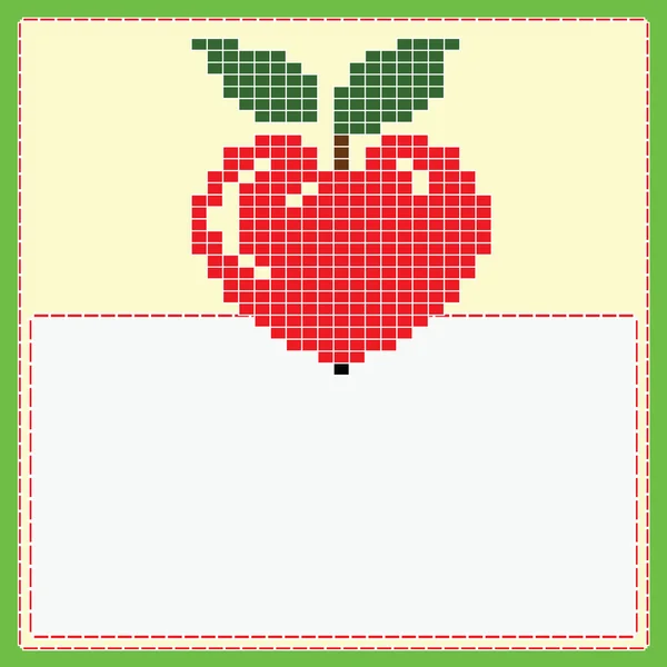 Карточка с яблоком — стоковое фото