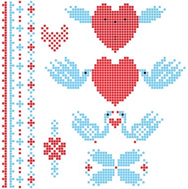 Wedding ornament , the scheme for embroidery clipart