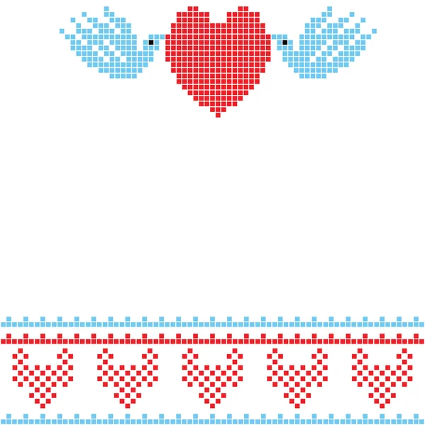 Wedding ornament , the scheme for embroidery — Stock Photo, Image