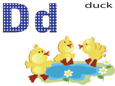 Children alphabet,D clipart