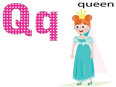 Children alphabet,Q clipart