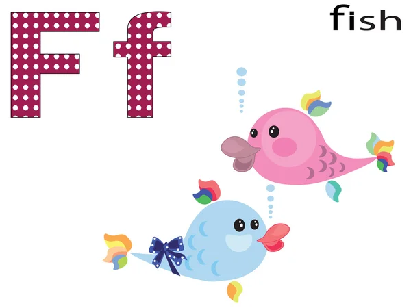儿童字母表 f — 图库照片