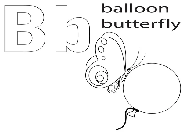 Alfabet de colorat pentru copii, B — Fotografie, imagine de stoc