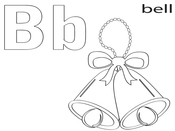 Çocuklar için alfabe boyama b — Stok fotoğraf