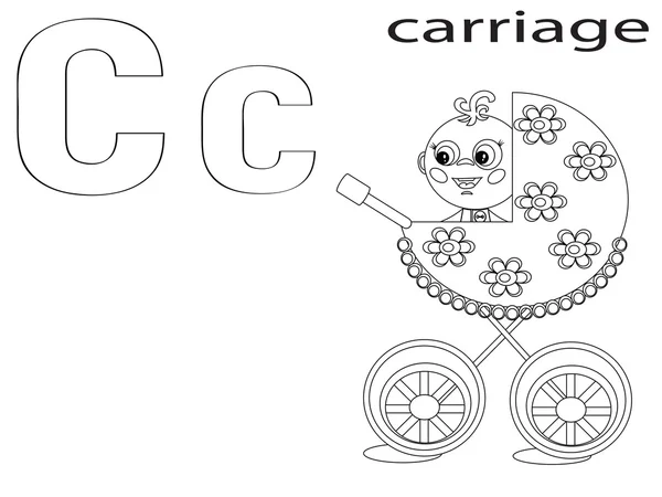 Çocuklar için c alfabe boyama — Stok fotoğraf
