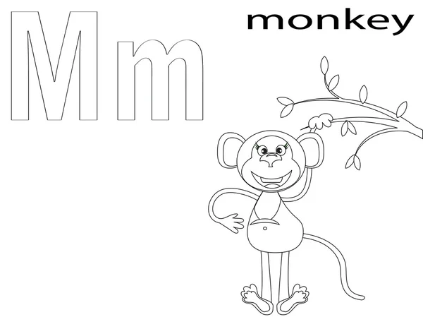 Ábécé színező gyerekeknek, M — Stock Fotó