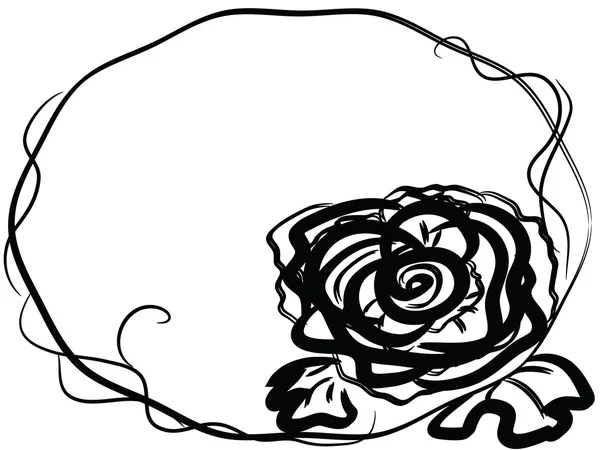 Кадр з трояндою — стокове фото