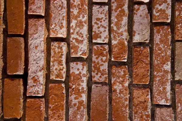 Rode bakstenen muur fragment. — Stockfoto