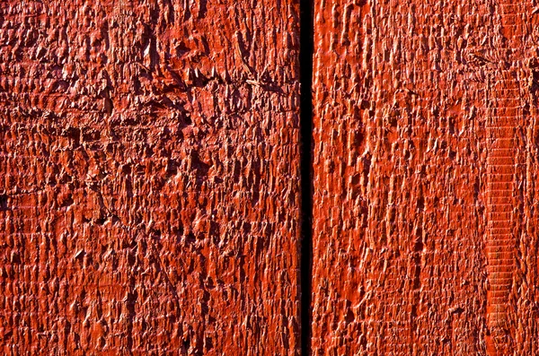 Achtergrond van houten plank plank muur geschilderd rood — Stockfoto