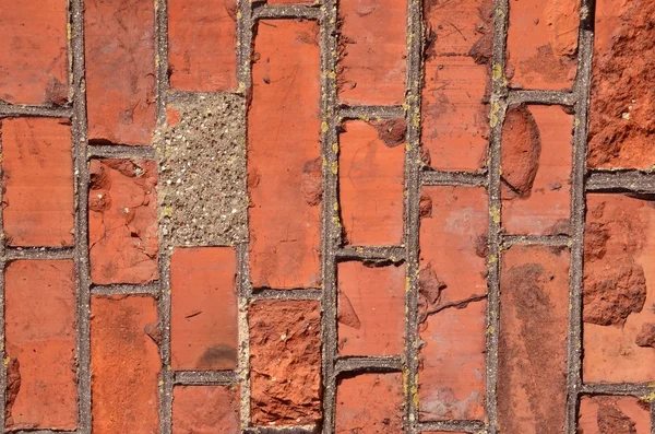 Ściana z czerwonej cegły. — Zdjęcie stockowe