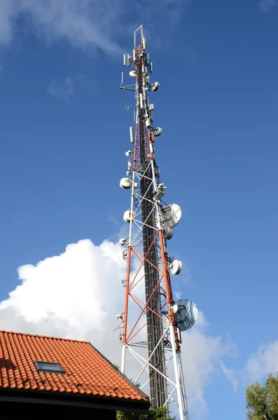 Radio broadcasting and mobile transmitters. — Stock Photo, Image