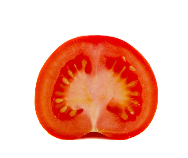 Die Hälfte geschnittene Tomaten Gemüse isoliert gesunde Nahrung — Stockfoto